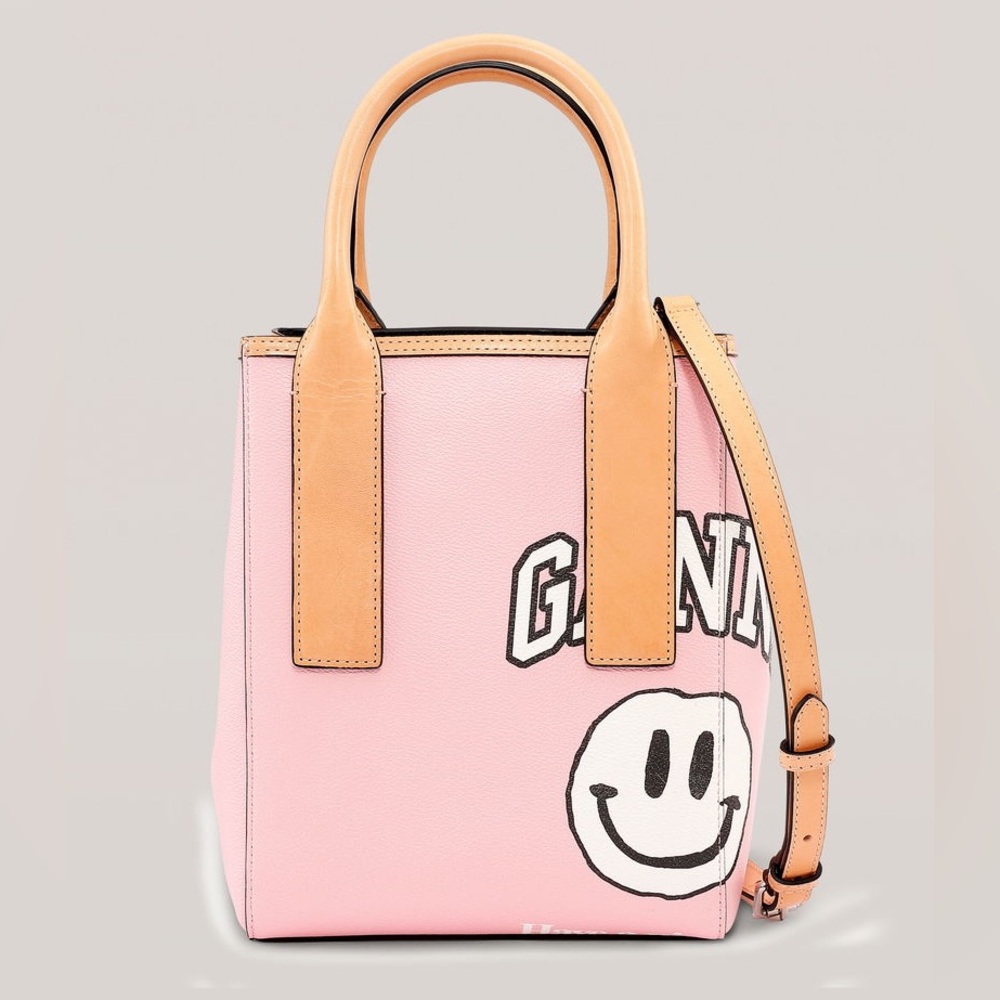 $285! GANNI Coated Canvas Small Tote Bag NEW - Picture 1 of 4